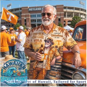 Tennessee Volunteers Vols Fan Too Old To Care Tropical Summer Hawaiian Shirt