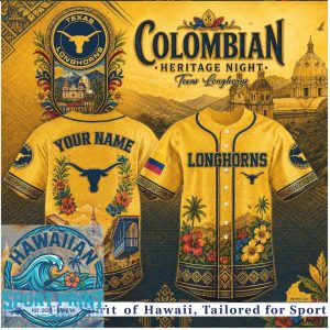 Texas Longhorns Colombian Heritage Night Baseball Jersey