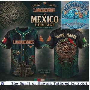 Texas Longhorns Mexico Heritage Aztec Dragon Baseball Jersey