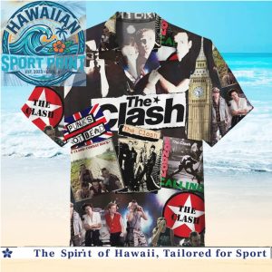 The Clash Punk Rock Band London Calling Music Tour Hawaiian Shirt