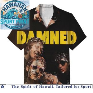 The Damned Punk Rock Band Album Cover Artwork Aloha Shirt