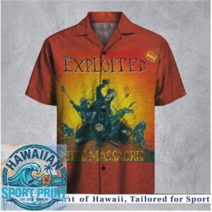 The Exploited The Massacre Punk Metal Band Graphic Hawaiian Shirt