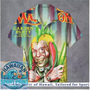 The Garden Party Cucumber Massacre Clown Jester Retro Hawaiian Shirt