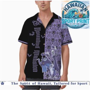 The Haunted Mansion Spooky Purple Gothic Disney Style Hawaiian Shirt