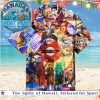 The Smurfs Cartoon Character Group All Over Print Hawaiian Shirt The Smurfs Cartoon Character Group All Over Print Hawaiian Shirt