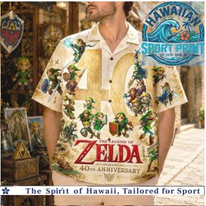The Legend of Zelda 40th Anniversary Adventure Hero Fantasy Hawaiian Shirt