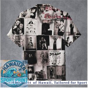 The Rolling Stones Exile On Main Street Vintage Portrait Hawaiian Shirt