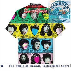The Rolling Stones Some Girls Album Art Retro Rock Hawaiian Shirt
