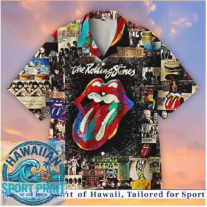 The Rolling Stones Tongue Logo Classic Rock Band Hawaiian Shirt
