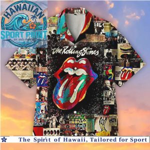 The Rolling Stones Tongue Logo Vintage Music Band Summer Hawaiian Shirt