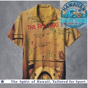 The Rolling Stones Vintage Rock Band Graffiti Hawaiian Shirt