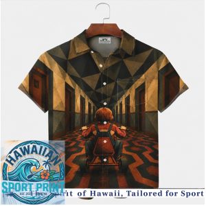 The Shining Danny Tricycle Horror Movie Retro Pattern Hawaiian Shirt