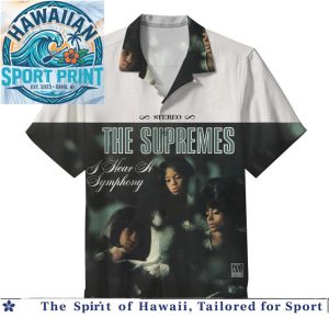 The Supremes Motown Girl Group Vintage Album Cover Hawaiian Shirt