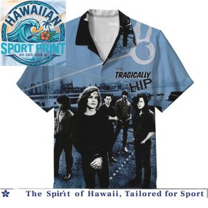 The Tragically Hip Band Members Vintage Rock Music Aloha Shirt