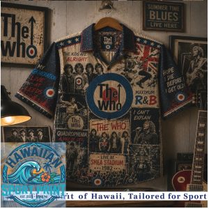 The Who Classic Rock Union Jack British Retro Summer Hawaiian Shirt