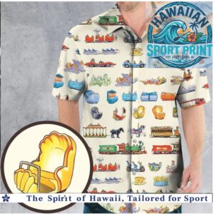 Theme Park Rides Roller Coaster Amusement Summer Hawaiian Shirt