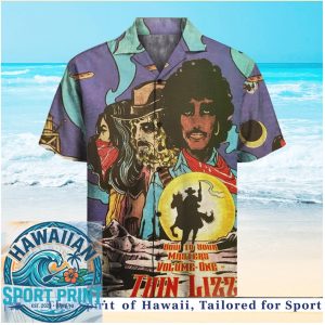Thin Lizzy Rock Band Vintage Album Art Hawaiian Shirt