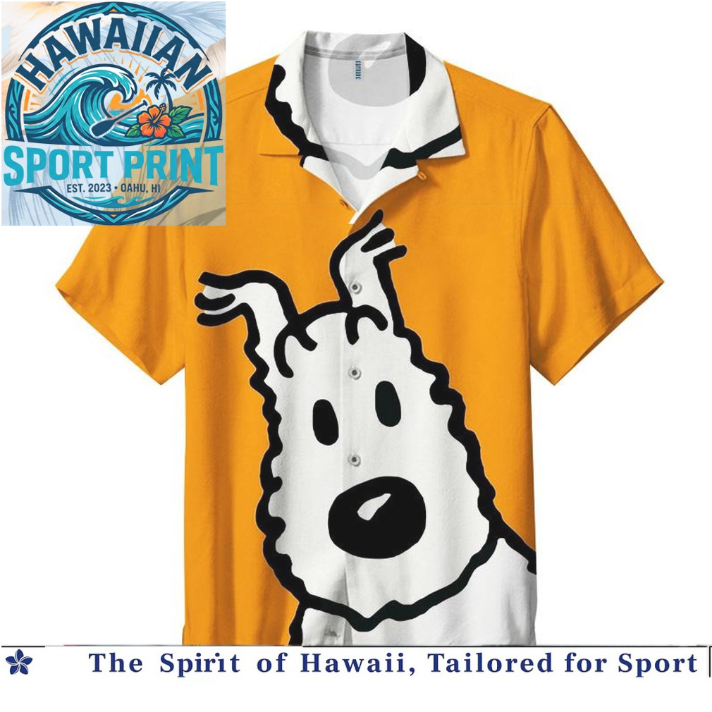 Tintin And Snowy Beach Vacation Comic Style Hawaiian Shirt Tintin And Snowy Beach Vacation Comic Style Hawaiian Shirt
