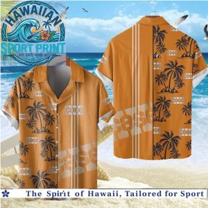 Tropical Silhouette Palm Tree Orange Fade Hawaiian Shirt