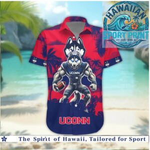 UConn Huskies College Football Mascot Sports Hawaiian Shirt
