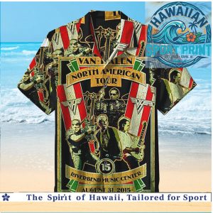 Van Halen 2015 North American Tour Music Event Hawaiian Shirt