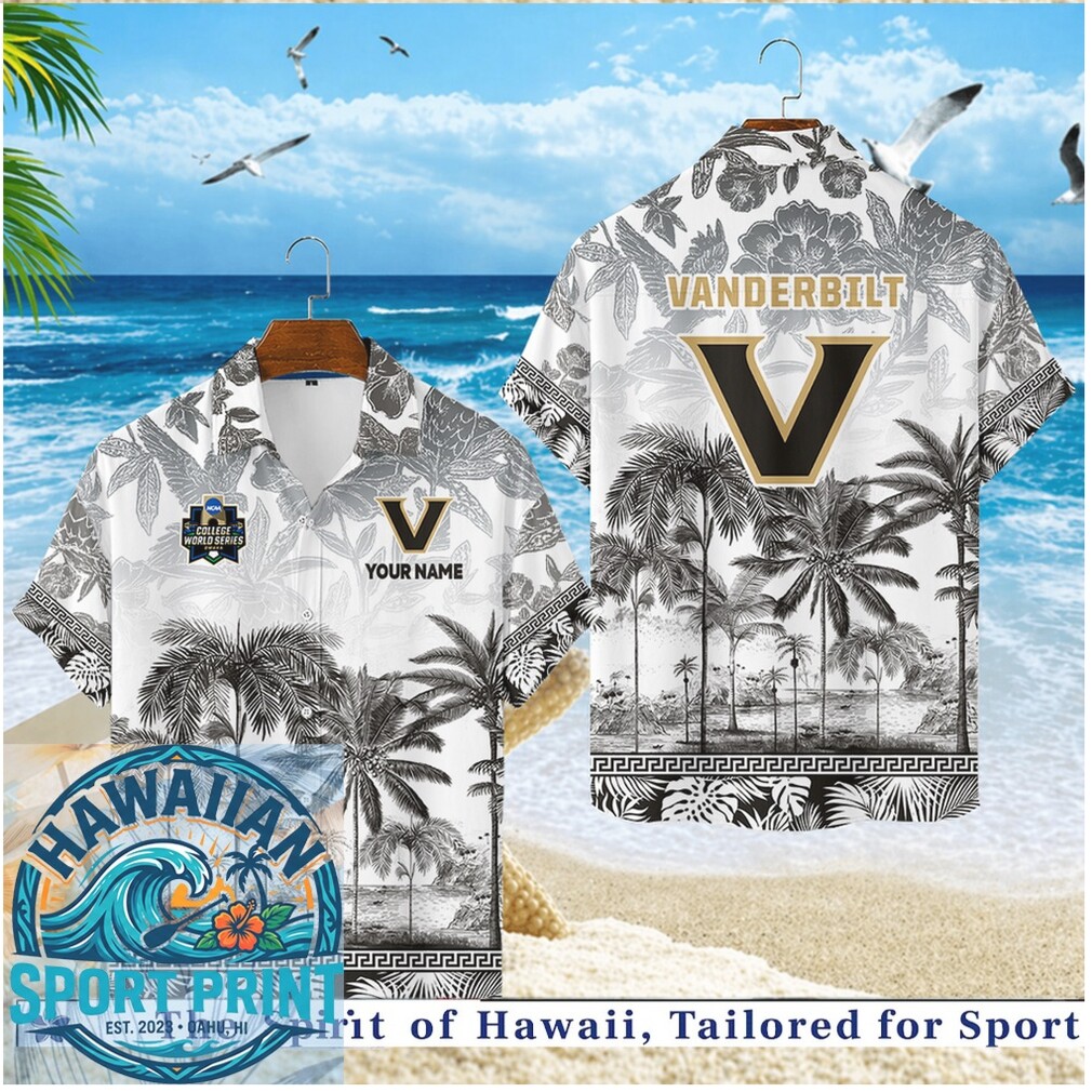 Vanderbilt University Gold Palm Tree Tropical Summer Hawaiian Shirt Vanderbilt University Gold Palm Tree Tropical Summer Hawaiian Shirt