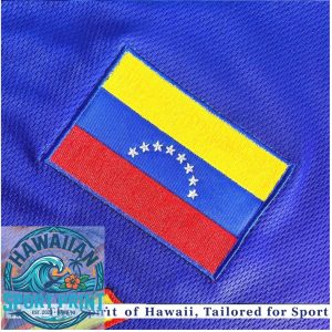 Venezuela Flag Custom Name Blue Red Baseball Jersey