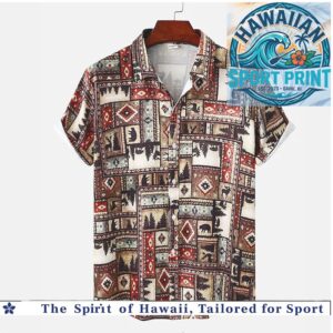 Vintage Aztec Tribal Pattern Boho Native Ethnic Hawaiian Shirt