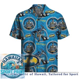 Vintage Batman Classic Comic Superhero Logo Hawaiian Shirt