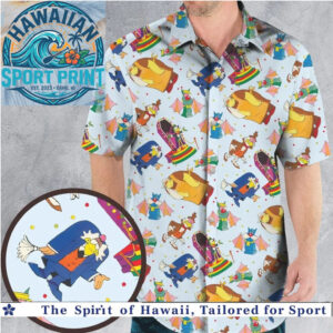 Vintage Cartoon Character Retro Tropical Hawaiian Shirt