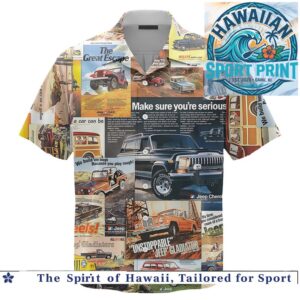 Vintage Jeep Off Road Retro Cars Hawaiian Shirt