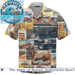 Vintage Jeep Off Road Retro Cars Hawaiian Shirt