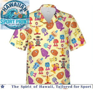 Vintage McDonaldland Fast Food Characters Retro Fast Food Hawaiian Shirt