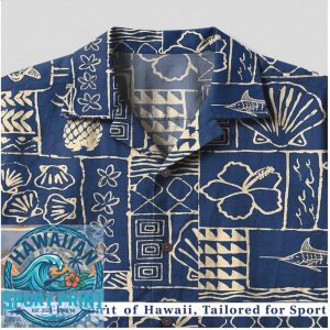Vintage Nautical Shells and Fish Tropical Hawaiian Shirt