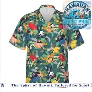 Vintage Oswald The Lucky Rabbit Classic Cartoon Hawaiian Shirt