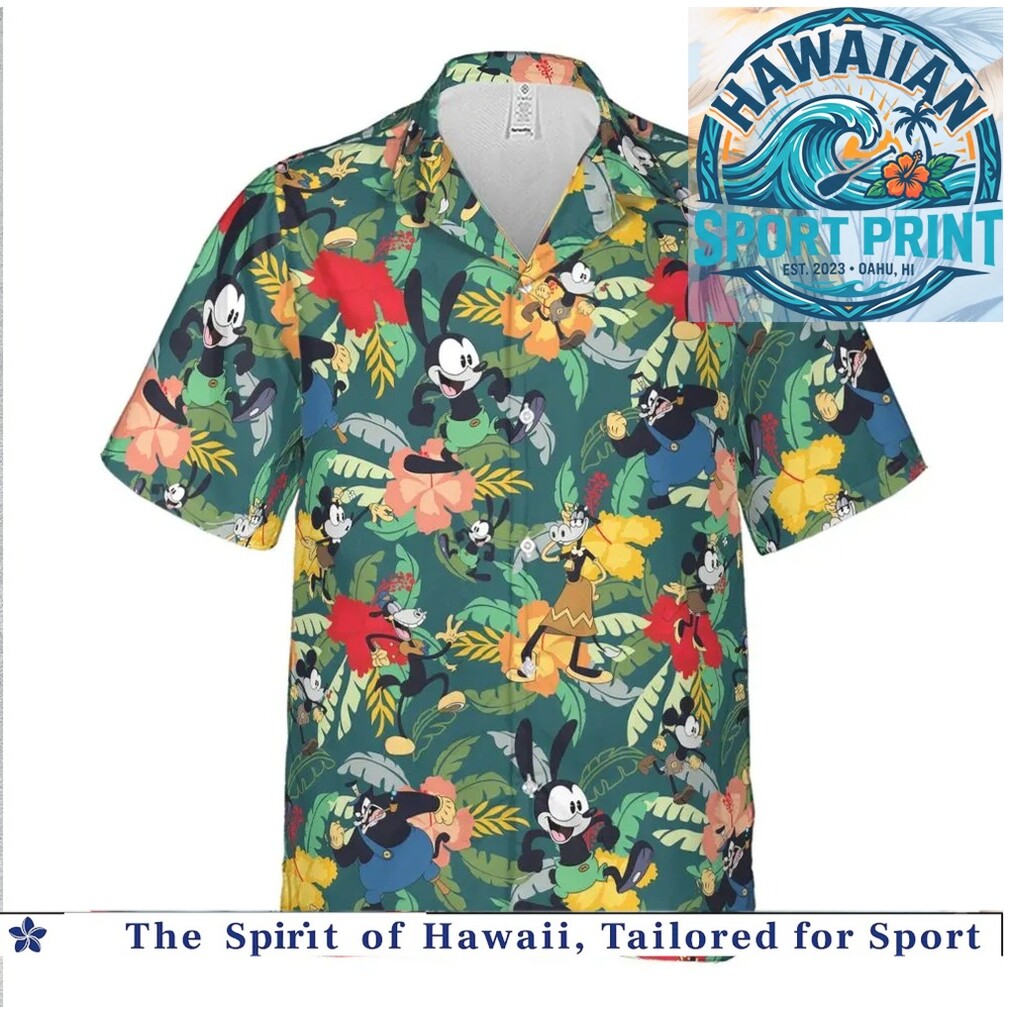 Vintage Oswald The Lucky Rabbit Classic Cartoon Hawaiian Shirt Vintage Oswald The Lucky Rabbit Classic Cartoon Hawaiian Shirt