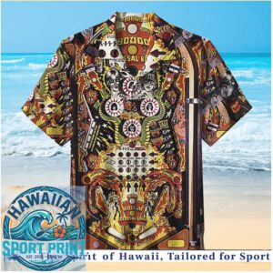 Vintage Pinball Machine Arcade Retro Gaming Hawaiian Shirt