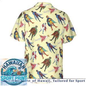 Vintage Superhero Comic Retro Action Tropical Hawaiian Shirt