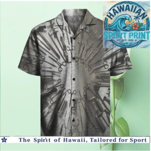 Vintage Surgical Tools Medical Instruments Grunge Retro Hawaiian Shirt
