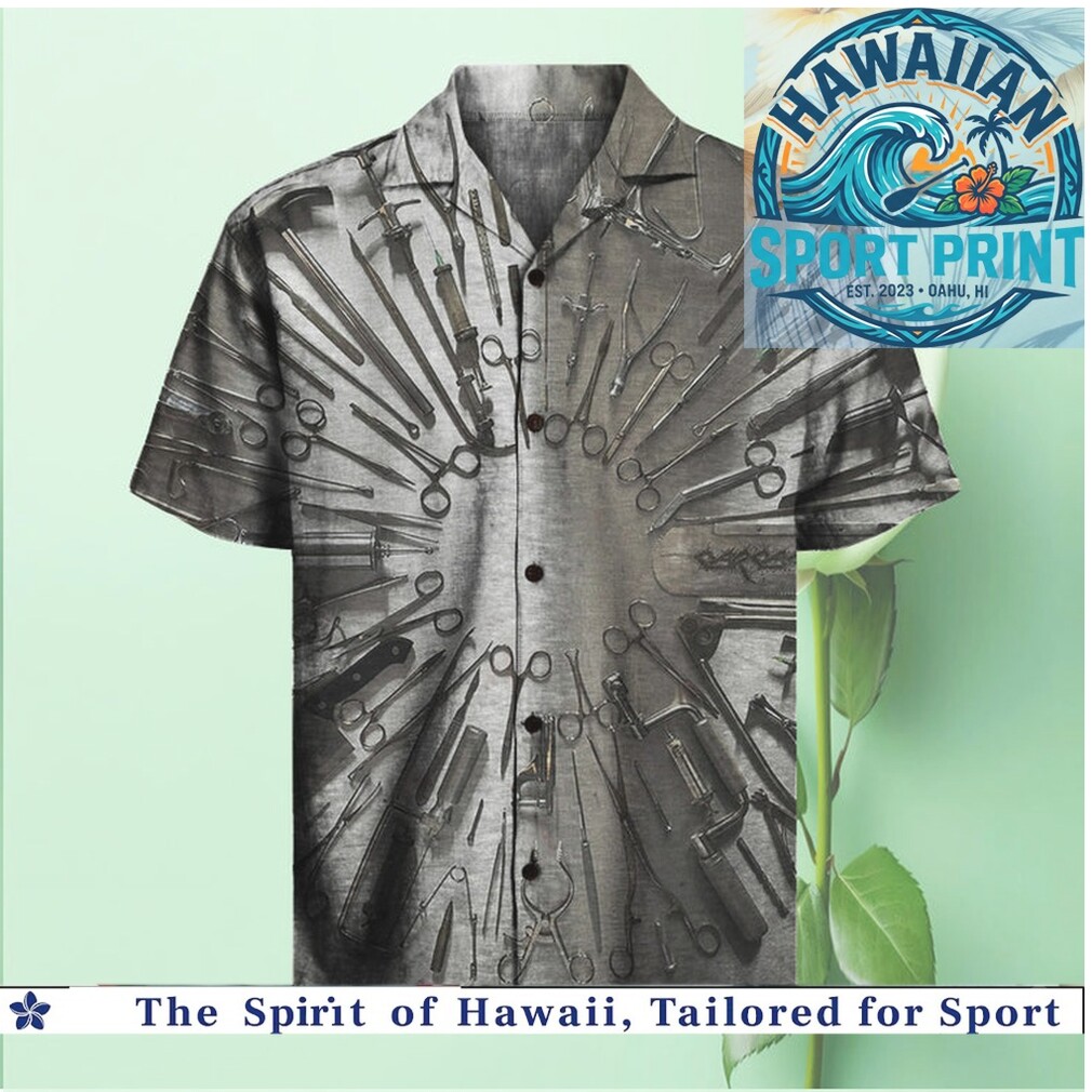 Vintage Surgical Tools Medical Instruments Grunge Retro Hawaiian Shirt Vintage Surgical Tools Medical Instruments Grunge Retro Hawaiian Shirt