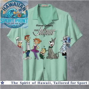 Vintage The Jetsons Retro Cartoon Characters Hawaiian Shirt