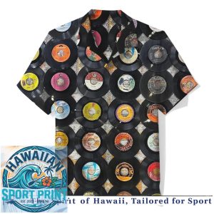 Vintage Vinyl Records Music Lover Pattern Hawaiian Shirt