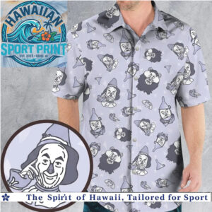 Vintage Wizard Of Oz Characters Classic Movie Hawaiian Shirt