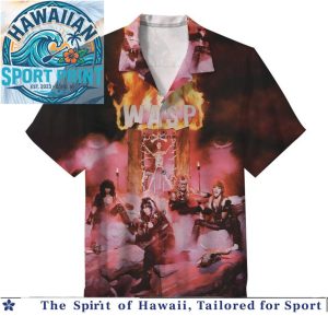 W.A.S.P. Heavy Metal Band Vintage Concert Tour Hawaiian Shirt