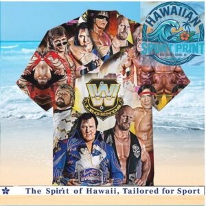 WWE Legends Wrestling Superstars Retro Retro Champion Hawaiian Shirt