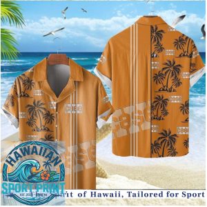 Tropical Silhouette Palm Tree Orange Fade Hawaiian Shirt