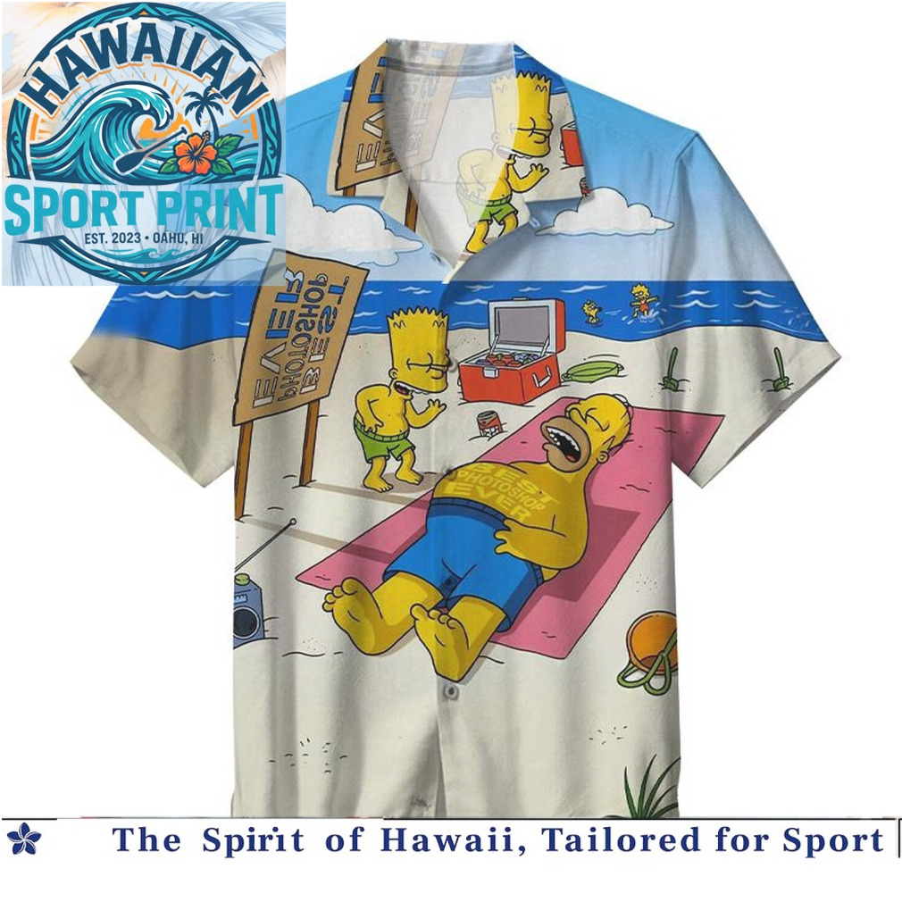 The Simpsons Family Summer Beach Vacation Cartoon Hawaiian Shirt The Simpsons Family Summer Beach Vacation Cartoon Hawaiian Shirt