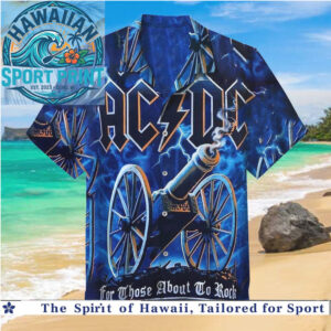 ACDC For Those About To Rock Cannon Heavy Metal Hawaiian Shirt