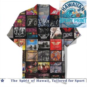 Aerosmith Rock Band Vintage Album Covers Classic Rock Hawaiian Shirt