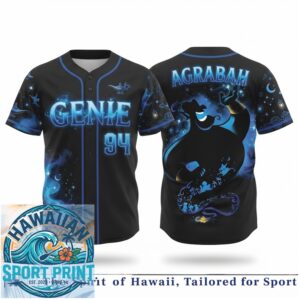 Agrabah Genie Magic Lamp Starry Night Fantasy Baseball Jersey